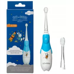 WODOODPORNA SZCZOTECZKA SONICZNA DLA DZIECI 0-5LAT BOB I BOBEK + 2 KOŃCÓWK