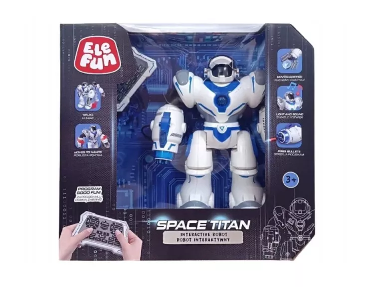 INTERAKTYWNY ZDALNIE STEROWANY ROBOT SPACE TITAN ELEFUN