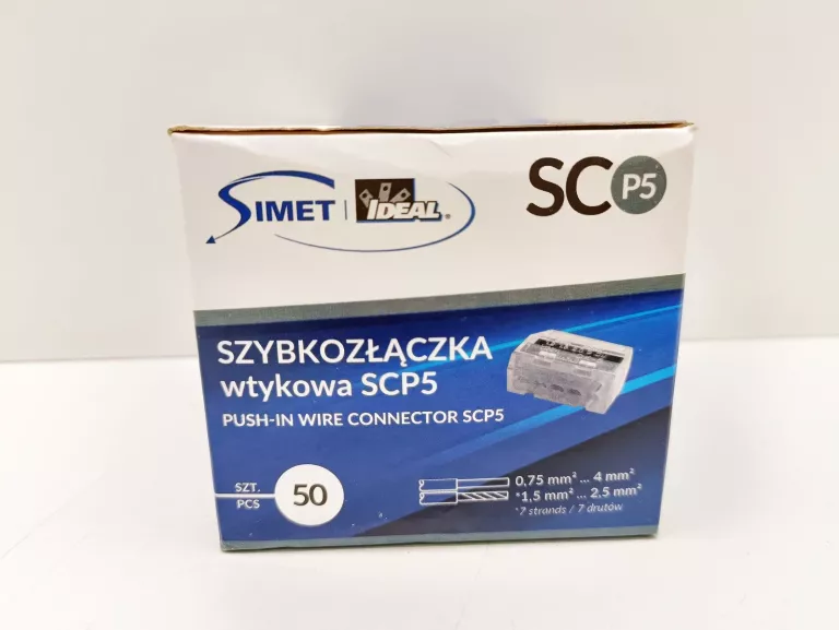 SZYBKOZŁĄCZKA WTYKOWA 5 TORÓW 0,75-4 MM SIMET 50SZT.