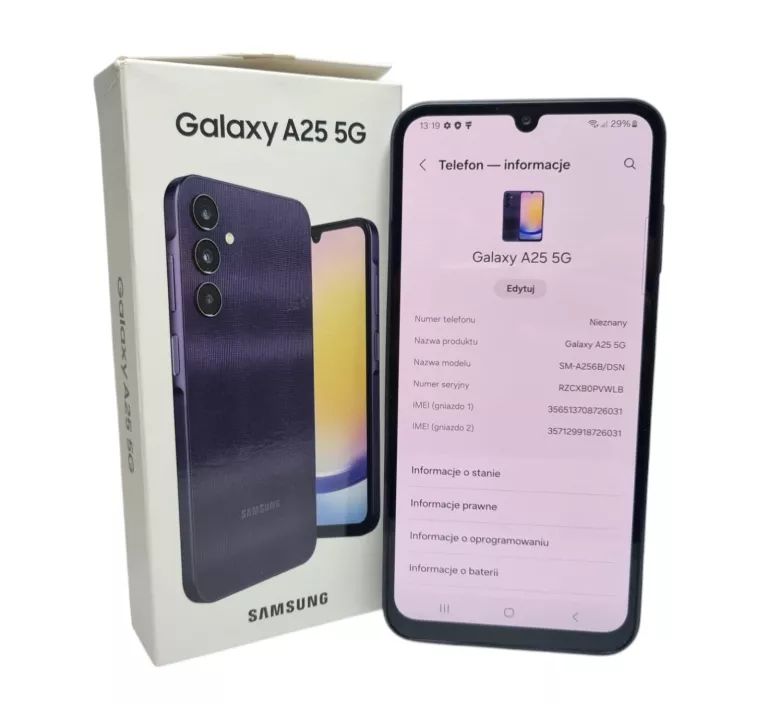 SAMSUNG GALAXY A25 8 GB / 256 GB 5G CZARNY /TYLKO SIM 2!