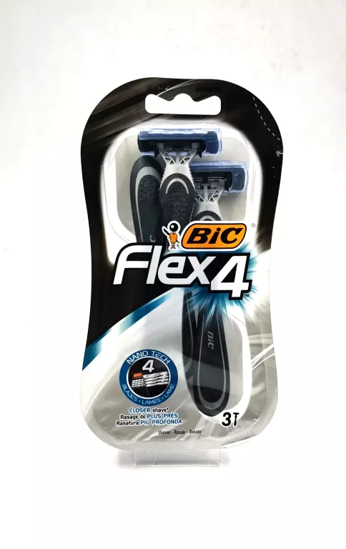 BIC FLEX 4 MASZYNKA DO GOLENIA DLA MĘŻCZYZN 4 OSTRZA - 3 SZT