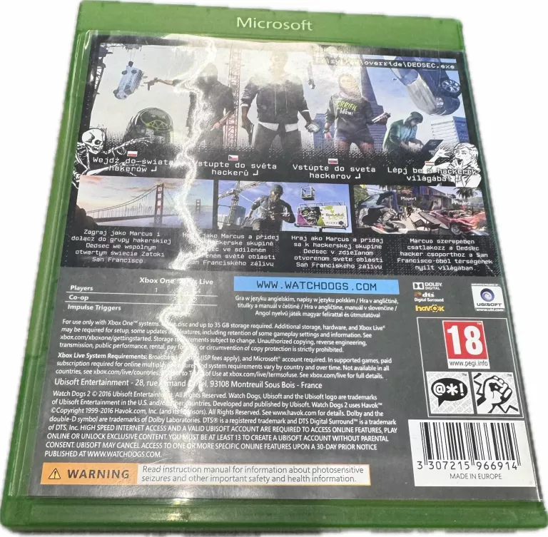 XBOX ONE WATCH DOGS 2