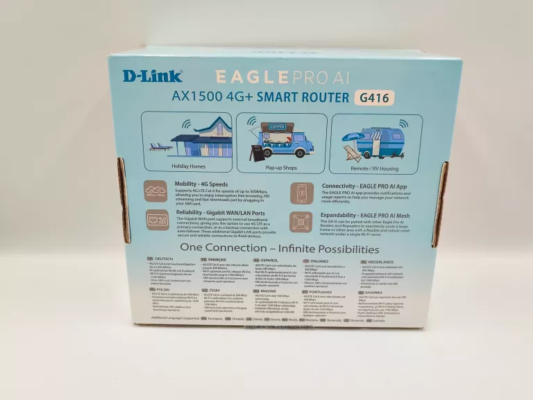 ROUTER D-LINK EAGLE PRO AI G416 AX1500 4G LTE CAT.6 WIFI6 KOMPLET GWARANCJ