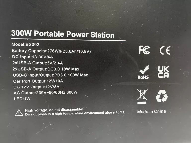 CHOETECH BS002-EU-BK MOBILNA STACJA ZASILANIA USB-C 300W