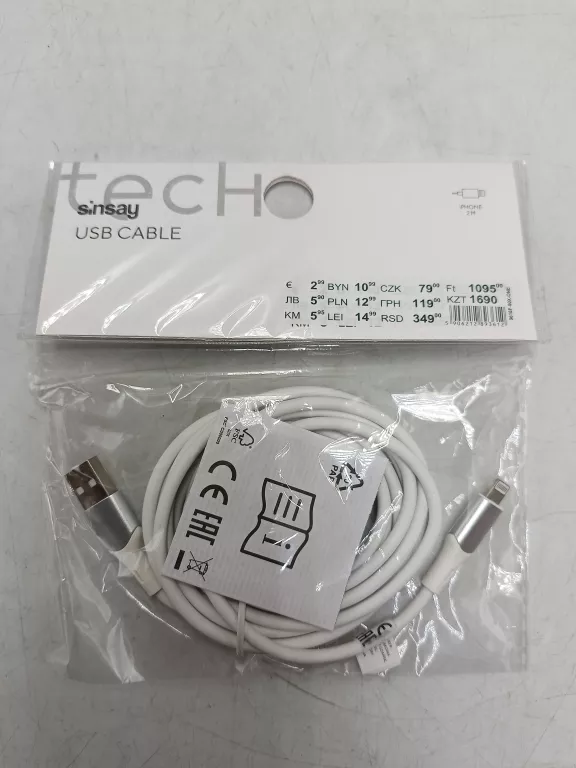 KABEL USB -LIGHTNING SINSAY