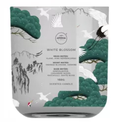 ŚWIECZKA ZAPACHOWA W SZKLE ZAPACH WHITE BLOSSOM AROMA HOME WILD 150G ŚWIEC