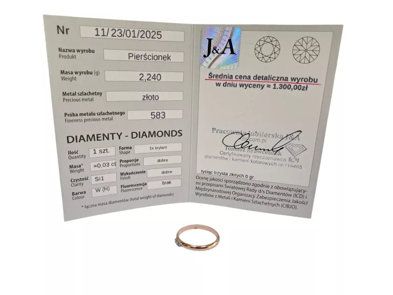 piekny-zloty-pierscionek-z-diamentem-certyfikat-p585-w-223g-r17-rozmiarsrednica-wew-mm-372-15