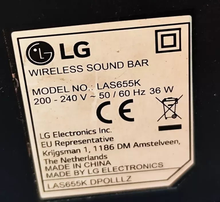 SOUNDBAR LG LAS655K 320 W + SUBWOOFER S55A1-D 33W PROMOCJA !