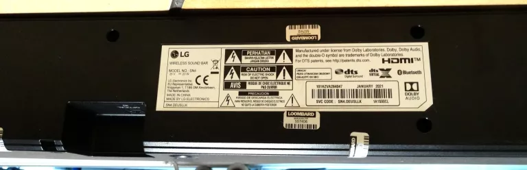 SOUNDBAR LG SN4R +SUBWOOFER