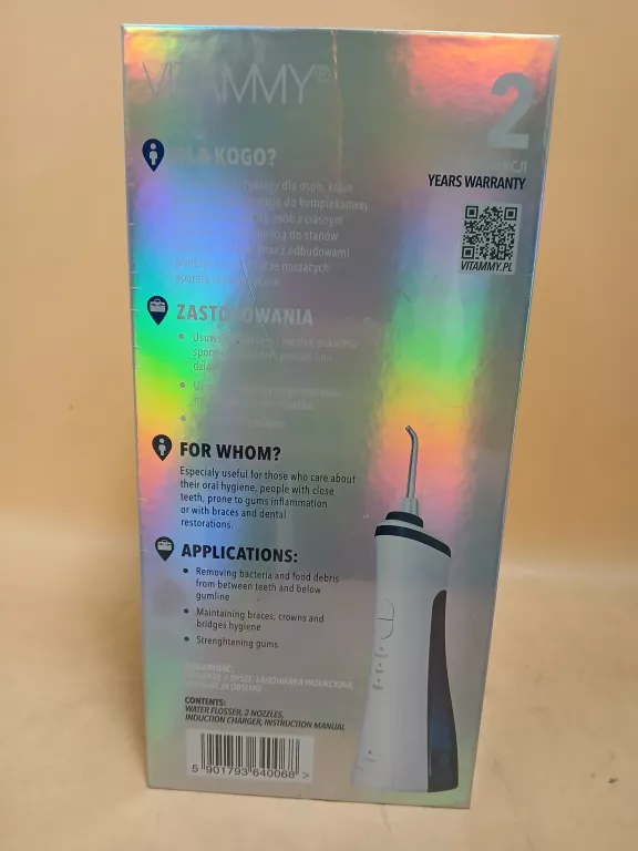 BEZPRZEWODOWY IRYGATOR DENTYSTYCZNY AQUARIUS VITAMMY FOLIA