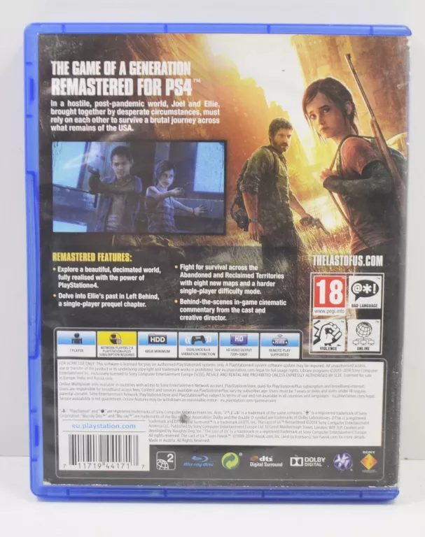 GRA THE LAST OF US REMASTERED PS4