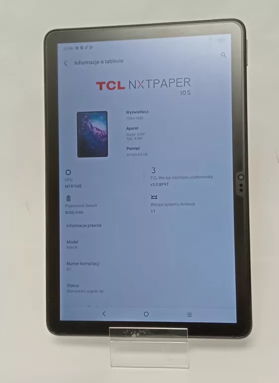 TABLET TCL NXTPAPER 10 S 4 GB/64 GB