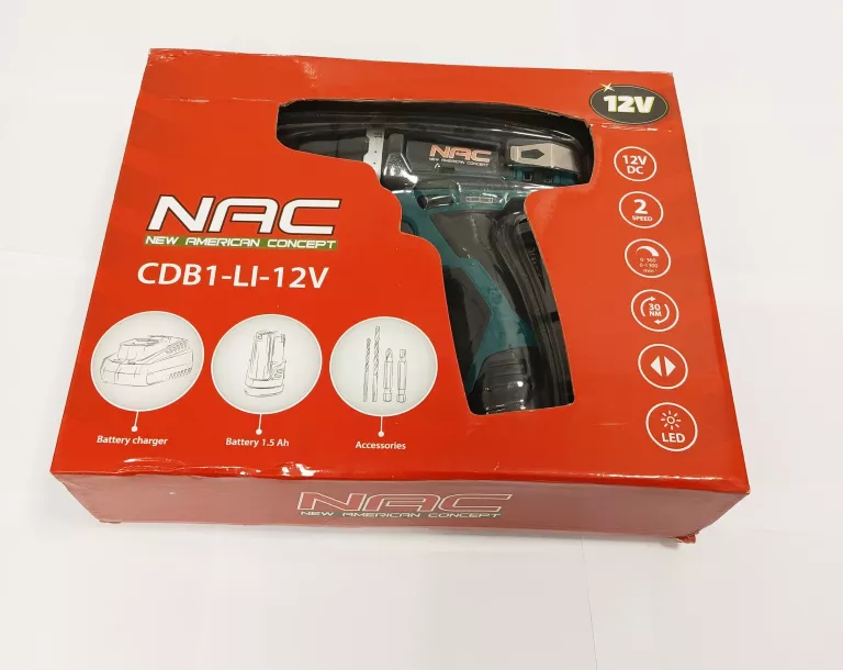 WIERTARKO-WKRĘTARKA NAC 12V CDB1-LI-12V KOMPLET