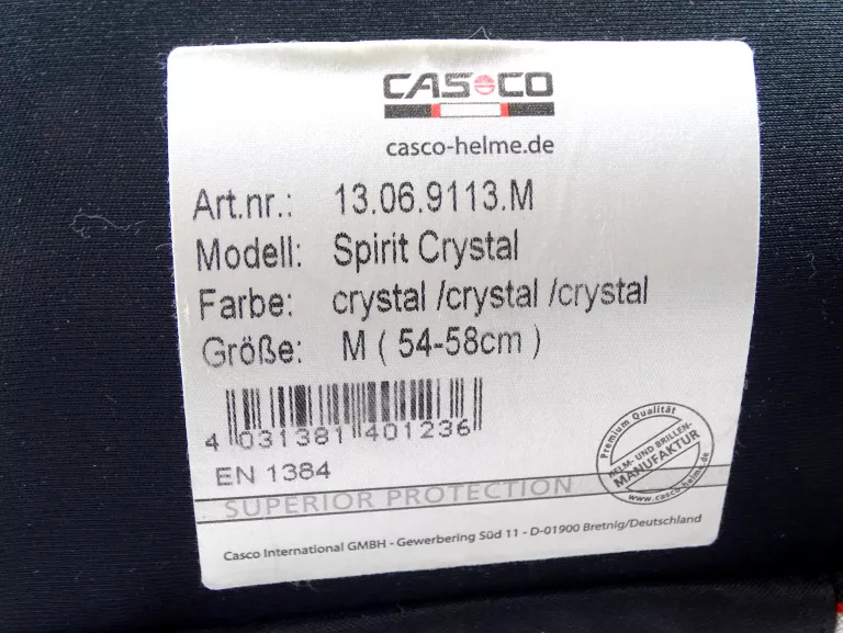 KASK JEŹDZIECKI CASCO SPIRIT CRYSTAL ROZMIAR M + ETUI