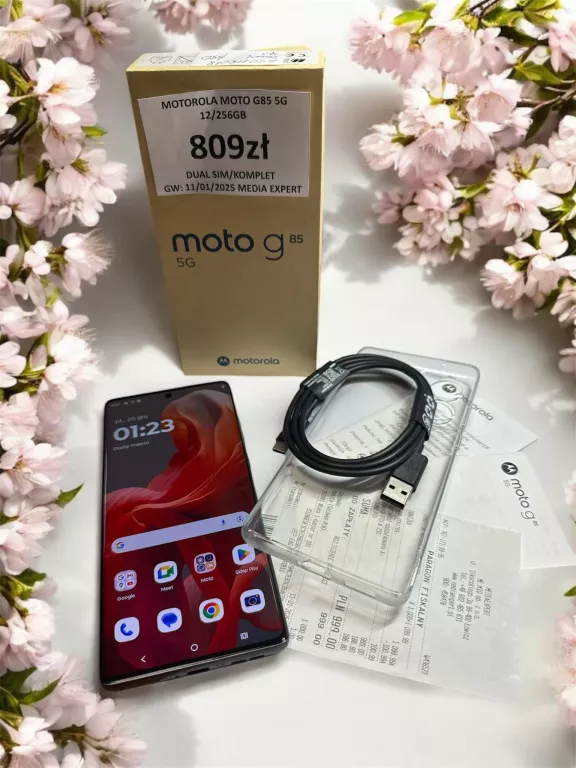 MOTOROLA MOTO G85 5G 12/256GB KOMPLET GW: 11/01/2025 MEDIA EXPERT