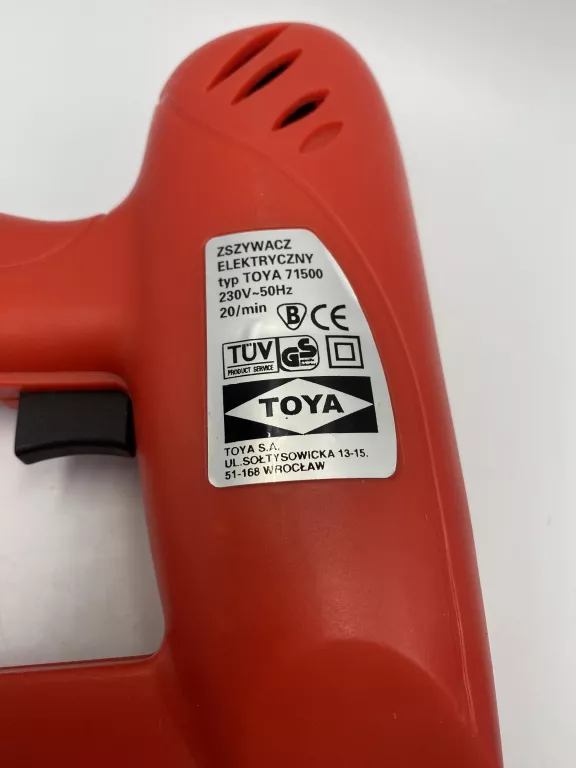 ELEKTRYCZNY ZSZYWACZ TAPICERSKI TOYA 71500