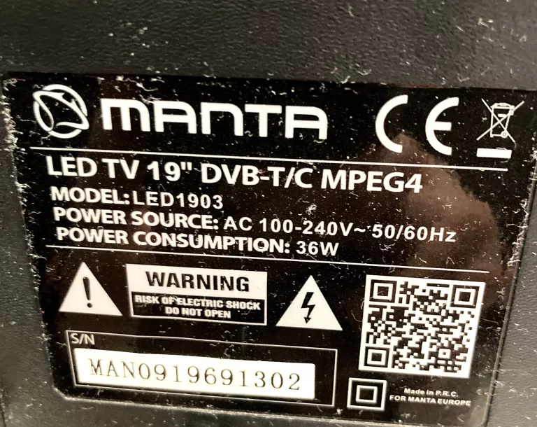 TV MANTA 19" 1903 BEZ PILOTA