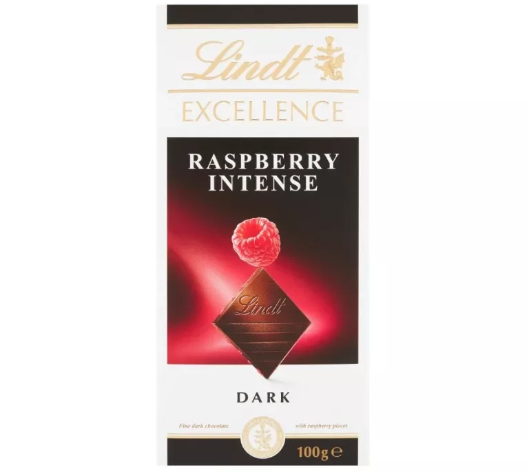 LINDT EXCELLENCE RASPBERRY INTENSE CZEKOLADA GORZKA MALINA 100G