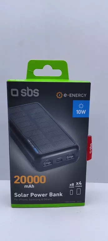 POWERBANK SOLARNY SBS TTBB20000SK 20000 MAH 10W