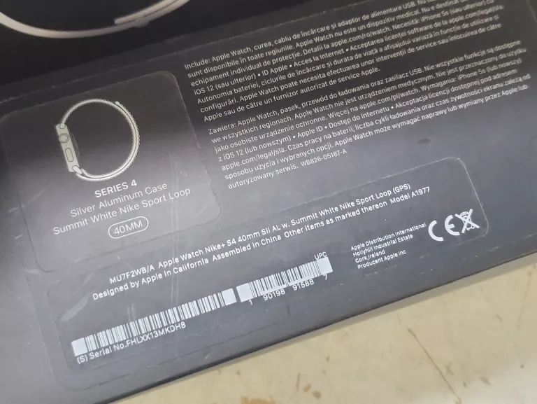 APPLE WATCH SERIES 4 40 MM A1977 NIKE+