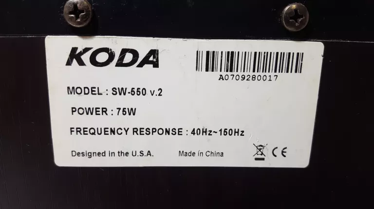 SUBWOOFER KODA SW-550 V.2