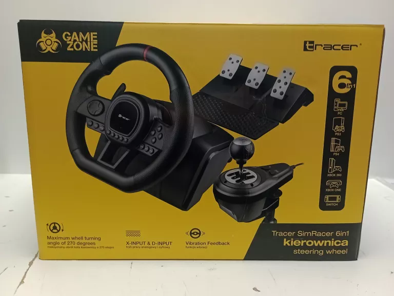 KIEROWNICA GAME ZONE TRACER 6IN 1 SIMRACER