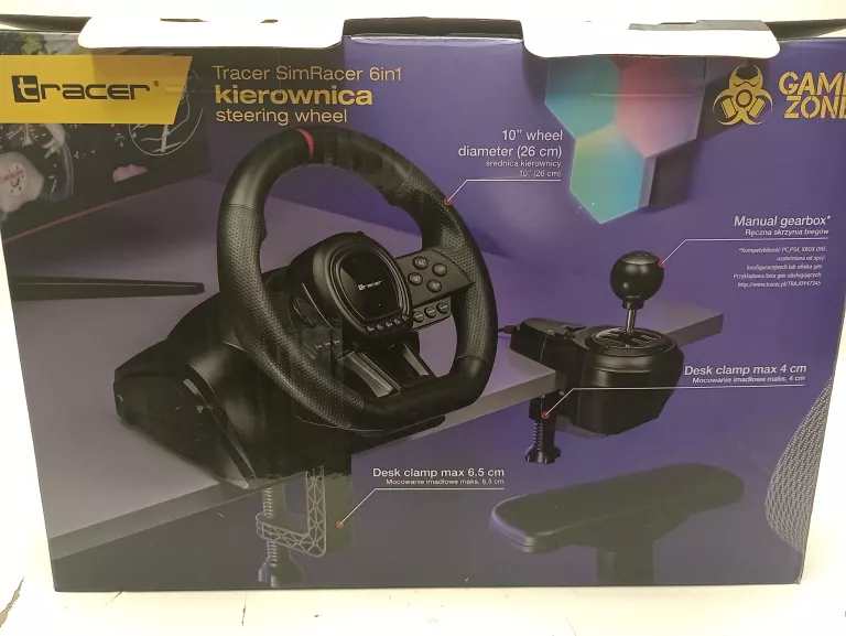 KIEROWNICA GAME ZONE TRACER 6IN 1 SIMRACER