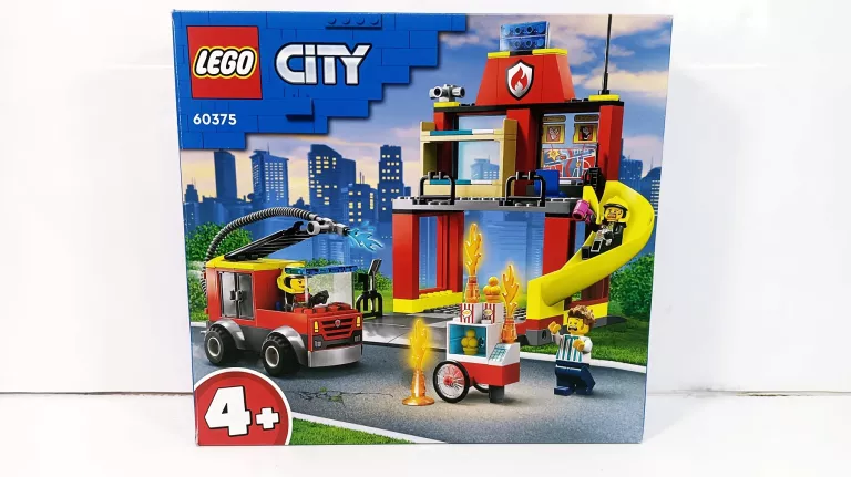 ZESTAW LEGO CITY 60375 REMIZA STRAŻACKA I WÓZ / PUDEŁKO / ZŁOŻONY