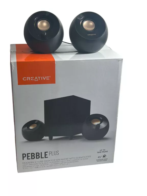GŁOŚNIKI 2.1 CREATIVE PEEBLE PLUS