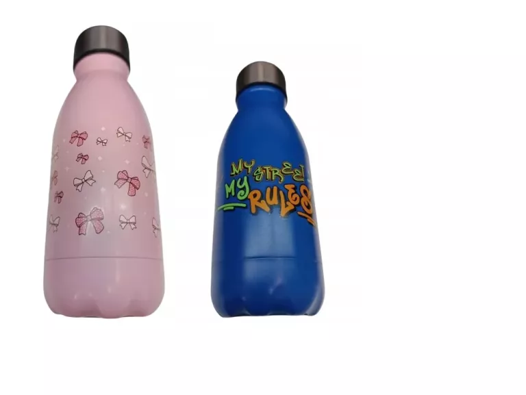 BUTELKA NA WODĘ PEPCO 400ML RÓZÓWY/NIEBIESKI