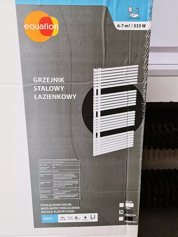 GRZEJNIK EBEST 50X117.9 CM GRAFIT 533W ROZ 5CM 10 BAR EQUATION