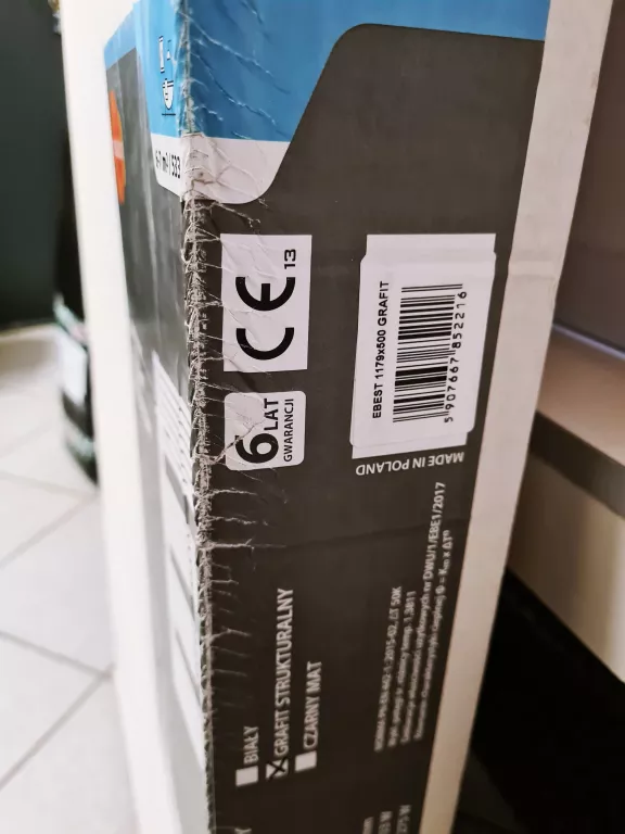 GRZEJNIK EBEST 50X117.9 CM GRAFIT 533W ROZ 5CM 10 BAR EQUATION
