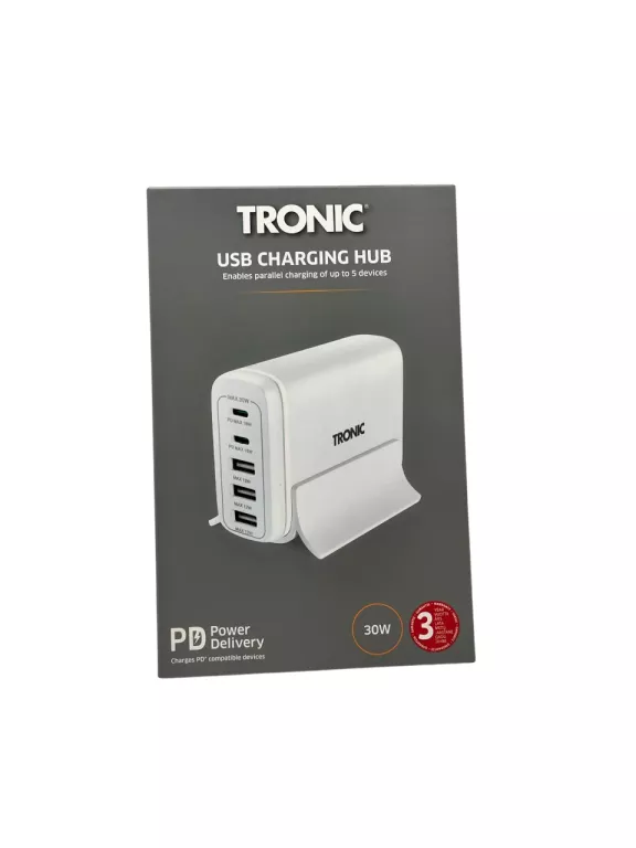 TRONIC STACJA ŁADUJĄCA USB "TUL 2 A1", 30 W Z 2X USB-C, 3X USB