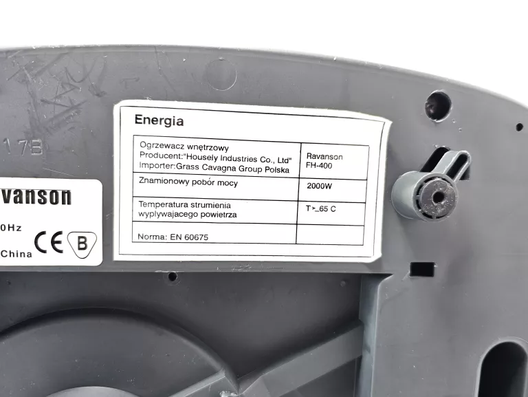 TERMOWENTYLATOR RAVANSON FH-400