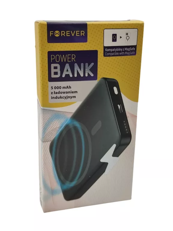 POWERBANK FOREVER 5000 MAH Z ŁADOWANIEM INDUKCYJNYM MAGSAFE