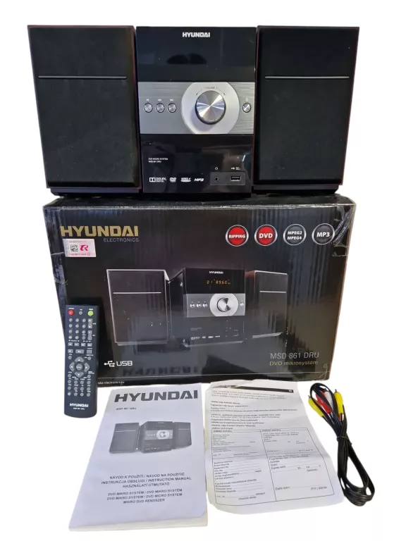 MINI WIEŻA HYUNDAI MSD 861 DRU CD / MP3 / USB + PILOT