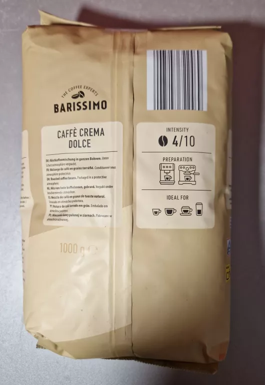 KAWA ZIARNISTA ARABICA BARISSIMO CAFFE CREMA 1000 G