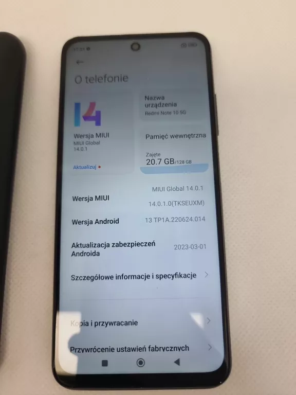 TELEFON XIAOMI REDMI NOTE 10 5G 4/128GB