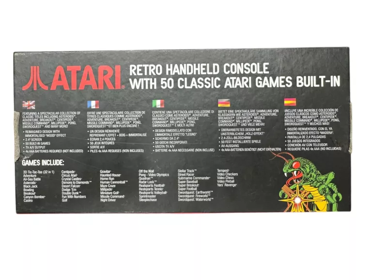 KONSOLA PRZENOŚNA ATARI RETRO HANDHELD 50 GIER