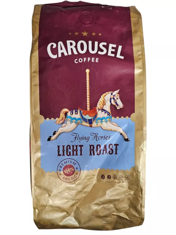 KAWA ZIARNISTA MIESZANA CAROUSELF .LIGHT ROAST 1000 G 1KG 100% ARABICA