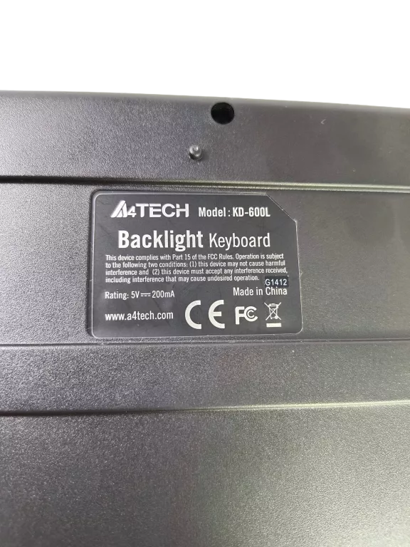 KLAWIATURA PRZEWODOWA PODŚWIETLANA A4TECH KD 600L