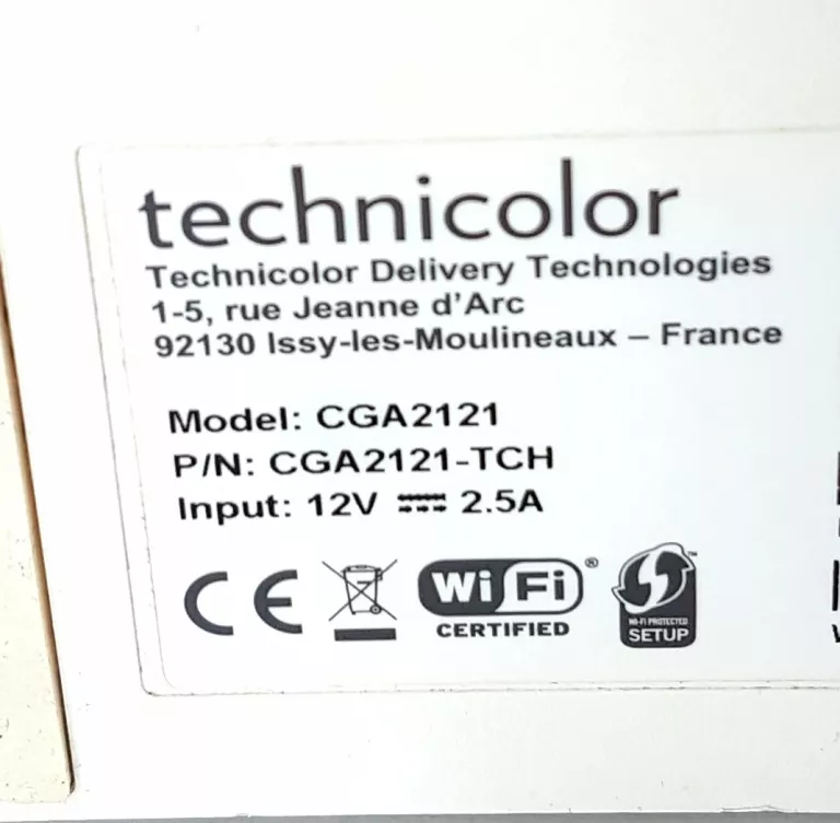 ROUTER TECHNICOLOR CGA2121 KOMPLET