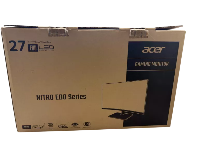 ZAKRZYWIONY MONITOR GAMINGOWY 27 CALI ACER ED270X 1MS 240HZ HDMI DP