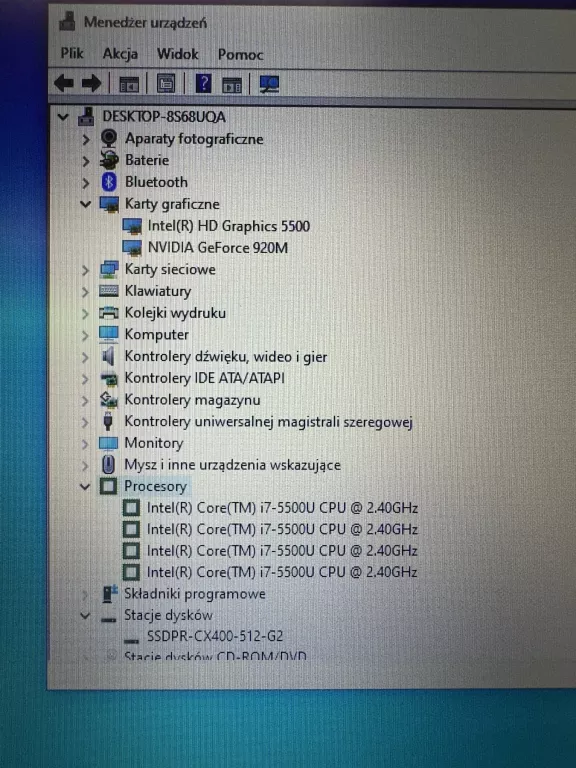 LAPTOP DELL INSPIRON 5758 (17,3", INTEL CORE I7-5500U, 8GB /500GB) SZARY