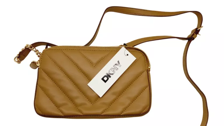 DKNY TOREBKA LISTONOSZKA SKÓRA EKOLOGICZNA BRĄZOWY