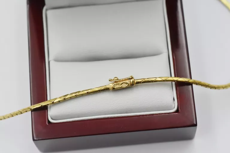 ZŁOTY NASZYJNIK Z BRYLANTAMI 6SZT. 0,18CT [585] 12,89G 40CM