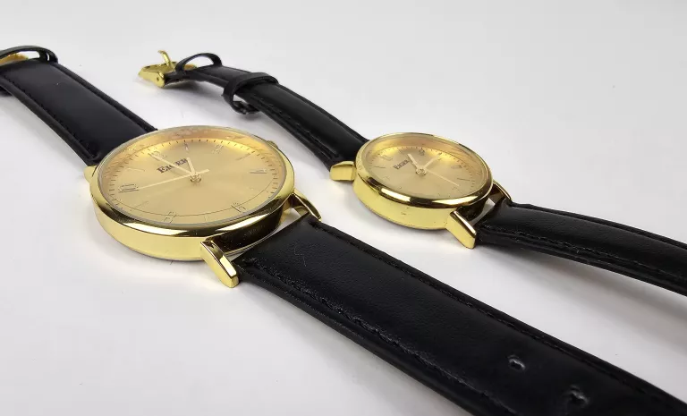 ZESTAW ZEGARKÓW EIGER HERRNUWATCH POZŁACANY / KWARCOWY