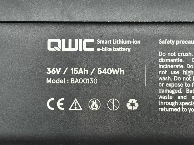 AKUMULATOR ROWEROWY QWIC PREMIUM-INTER BA00130 540WH