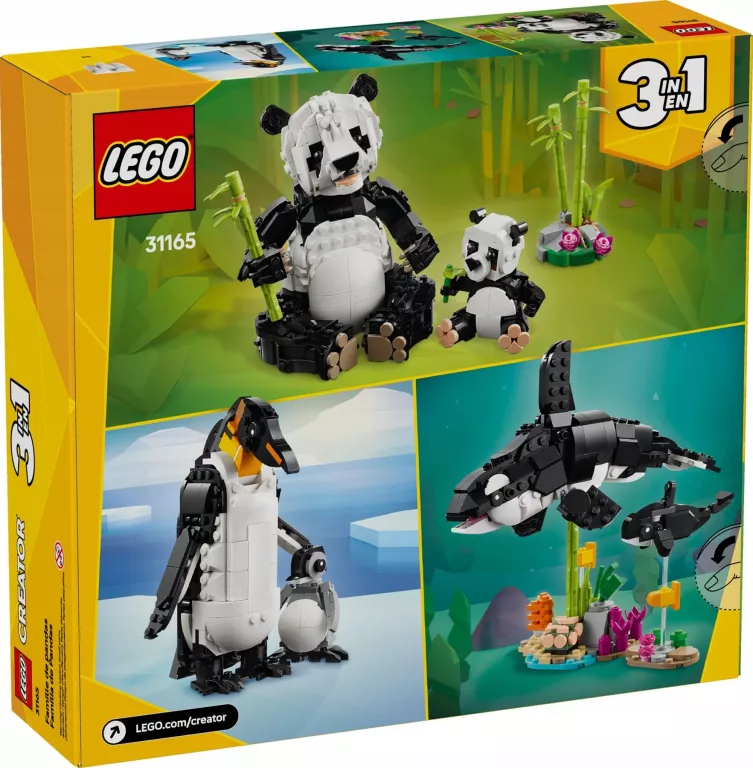 LEGO 31165 CREATOR 3W1 - DZIKIE ZWIERZĘTA: RODZINA PAND