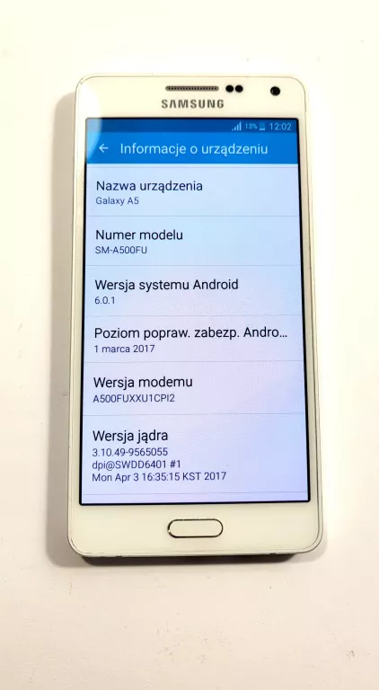 SMARTFON SAMSUNG GALAXY A5 2015 2 GB / 16 GB 4G (LTE) BIAŁY